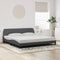 vidaXL - Bedframe - zonder - matras - 200x200 - cm - fluweel - donkergrijs