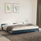 vidaXL - Bedframe - zonder - matras - 200x200 - cm - fluweel - donkerblauw