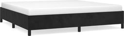 vidaXL - Bedframe - zonder - matras - 200x200 - cm - fluweel - zwart