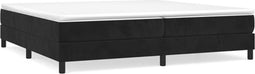 vidaXL - Bedframe - zonder - matras - 200x200 - cm - fluweel - zwart