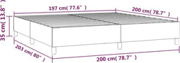 vidaXL - Bedframe - zonder - matras - 200x200 - cm - fluweel - zwart