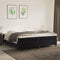 vidaXL - Bedframe - zonder - matras - 200x200 - cm - fluweel - zwart