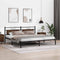 vidaXL - Bedframe - zonder - matras - 200x200 - cm - spaanplaat - bruin - eikenkleurig