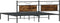 vidaXL - Bedframe - zonder - matras - 200x200 - cm - spaanplaat - gerookt - eiken