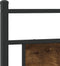 vidaXL - Bedframe - zonder - matras - 200x200 - cm - spaanplaat - gerookt - eiken