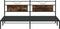 vidaXL - Bedframe - zonder - matras - 200x200 - cm - spaanplaat - gerookt - eiken