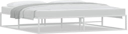 vidaXL - Bedframe - zonder - matras - 200x200 - cm - wit