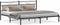 vidaXL - Bedframe - zonder - matras - 200x200cm - spaanplaat - sonoma - eikenkleurig