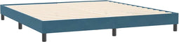vidaXL - Bedframe - zonder - matras - 200x220 - cm - fluweel - donkerblauw