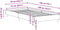 vidaXL - Bedframe - zonder - matras - 75x190 - cm - bewerkt - hout - oud - hout