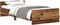 vidaXL - Bedframe - zonder - matras - 75x190 - cm - spaanplaat - oud - hout