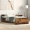 vidaXL - Bedframe - zonder - matras - 75x190 - cm - spaanplaat - oud - hout