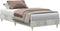 vidaXL - Bedframe - zonder - matras - 75x190 - cm - spaanplaat - betongrijs