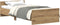 vidaXL - Bedframe - zonder - matras - 75x190 - cm - spaanplaat - ambachtelijk