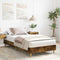 vidaXL - Bedframe - zonder - matras - 75x190 - cm - spaanplaat - gerookt - eiken