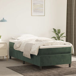 vidaXL - Bedframe - zonder - matras - 80x200 - cm - fluweel - donkergroen