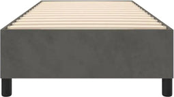 vidaXL - Bedframe - zonder - matras - 80x200 - cm - fluweel - donkergrijs