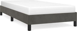 vidaXL - Bedframe - zonder - matras - 80x200 - cm - fluweel - donkergrijs
