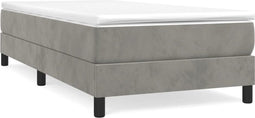 vidaXL - Bedframe - zonder - matras - 80x200 - cm - fluweel - lichtgrijs