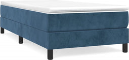 vidaXL - Bedframe - zonder - matras - 80x200 - cm - fluweel - donkerblauw
