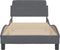 vidaXL - Bedframe - zonder - matras - 80x200 - cm - fluweel - donkergrijs