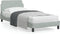 vidaXL - Bedframe - zonder - matras - 80x200 - cm - fluweel - lichtgrijs