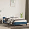 vidaXL - Bedframe - zonder - matras - 80x200 - cm - fluweel - donkerblauw