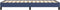 vidaXL - Bedframe - zonder - matras - 80x200 - cm - stof - blauw