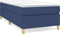 vidaXL - Bedframe - zonder - matras - 80x200 - cm - stof - blauw