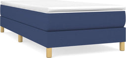 vidaXL - Bedframe - zonder - matras - 80x200 - cm - stof - blauw