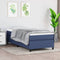 vidaXL - Bedframe - zonder - matras - 80x200 - cm - stof - blauw