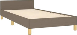 vidaXL - Bedframe - zonder - matras - 80x200 - cm - stof - donkerbruin