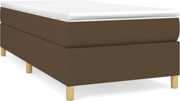 vidaXL - Bedframe - zonder - matras - 80x200 - cm - stof - donkerbruin
