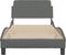 vidaXL - Bedframe - zonder - matras - 80x200 - cm - stof - donkergrijs