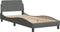 vidaXL - Bedframe - zonder - matras - 80x200 - cm - stof - donkergrijs