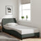 vidaXL - Bedframe - zonder - matras - 80x200 - cm - stof - donkergrijs