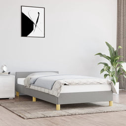 vidaXL - Bedframe - zonder - matras - 80x200 - cm - stof - lichtgrijs