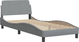 vidaXL - Bedframe - zonder - matras - 80x200 - cm - stof - lichtgrijs