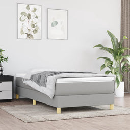 vidaXL - Bedframe - zonder - matras - 80x200 - cm - stof - lichtgrijs