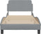 vidaXL - Bedframe - zonder - matras - 80x200 - cm - stof - lichtgrijs