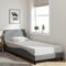 vidaXL - Bedframe - zonder - matras - 80x200 - cm - stof - lichtgrijs