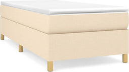 vidaXL - Bedframe - zonder - matras - 80x200 - cm - stof - crèmekleurig