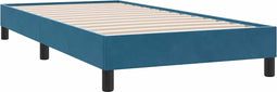 vidaXL - Bedframe - zonder - matras - 80x220 - cm - fluweel - donkerblauw