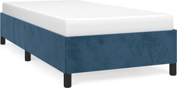 vidaXL - Bedframe - zonder - matras - 90x190 - cm - fluweel - donkerblauw