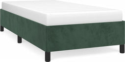 vidaXL - Bedframe - zonder - matras - 90x190 - cm - fluweel - donkergroen