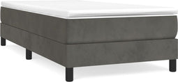 vidaXL - Bedframe - zonder - matras - 90x190 - cm - fluweel - donkergrijs