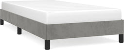 vidaXL - Bedframe - zonder - matras - 90x190 - cm - fluweel - lichtgrijs