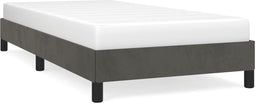vidaXL - Bedframe - zonder - matras - 90x190 - cm - fluweel - donkergrijs