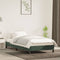 vidaXL - Bedframe - zonder - matras - 90x190 - cm - fluweel - donkergroen