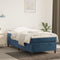 vidaXL - Bedframe - zonder - matras - 90x190 - cm - fluweel - donkerblauw